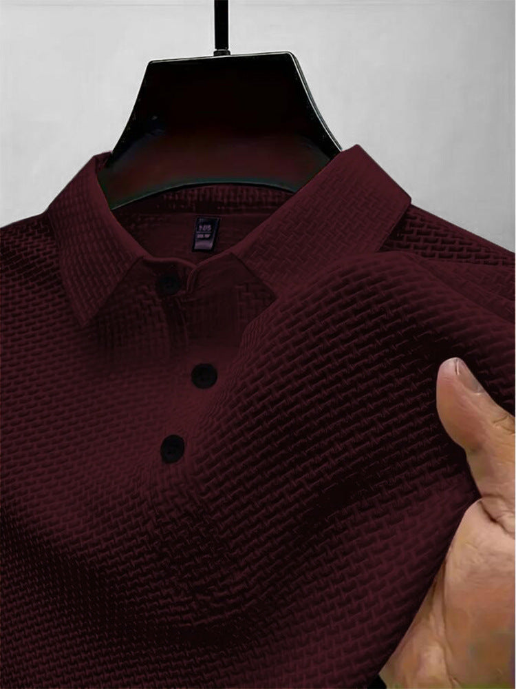 Ice‑Silk Mesh Waffle Polo Shirt，12 Colors，Size S‑7XL