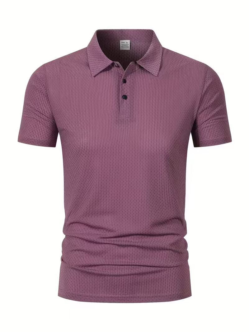 Ice‑Silk Mesh Waffle Polo Shirt，12 Colors，Size S‑7XL
